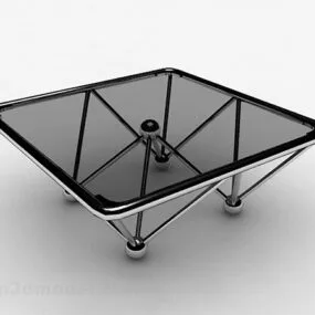 Gray Glass Coffee Table Furniture V1 3d model