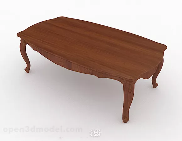 Brown Wooden Coffee Table Furniture V5 3d model Brown Wooden Coffee Table Furniture V5 3d model
