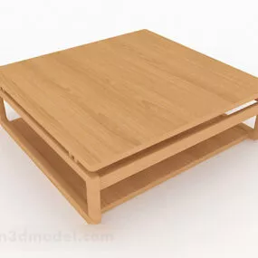 Yellow Square Coffee Table Furniture V1 3d model
