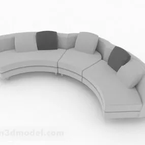 Gray Multiseater Sofa Furniture 3d model