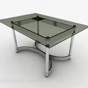 Gray Glass Coffee Table Furniture V3 3d model