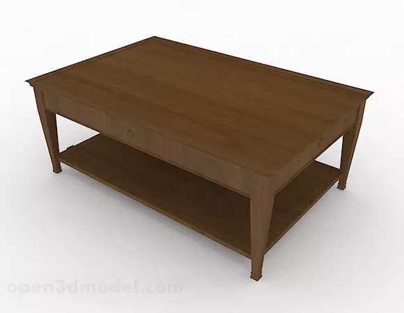 Simple Wooden Coffee Table Furniture V3 3d model Simple Wooden Coffee Table Furniture V3 3d model