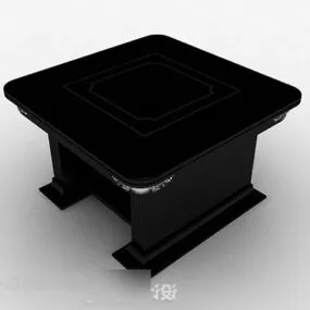 Black Square Coffee Table Furniture V1 3d model
