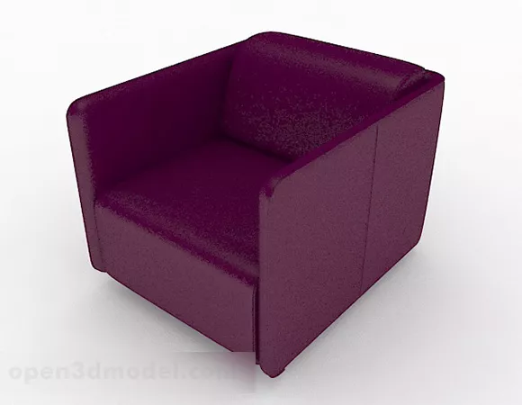 Purple Single Sofa Furniture V1 3d model Purple Single Sofa Furniture V1 3d model