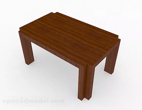 Simple Wooden Coffee Table Furniture V4 3d model Simple Wooden Coffee Table Furniture V4 3d model