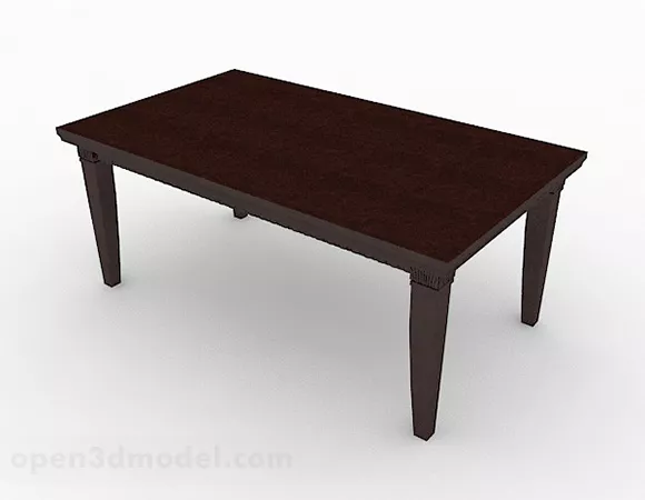 Simple Wooden Coffee Table Furniture V5 3d model Simple Wooden Coffee Table Furniture V5 3d model