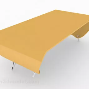 Yellow Minimalist Coffee Table Furniture V1 3d model