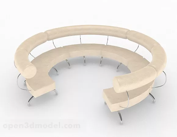 Yellow Multiseater Sofa Furniture V1 3d model Yellow Multiseater Sofa Furniture V1 3d model