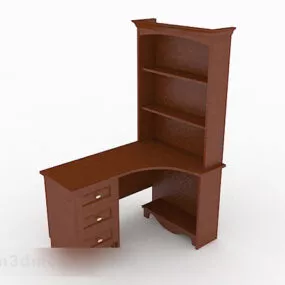Work Desk With Cabinet Furniture 3d model