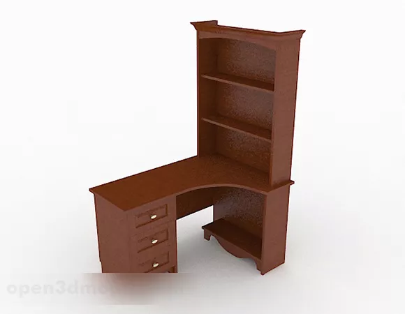 Work Desk With Cabinet Furniture 3d model Work Desk With Cabinet Furniture 3d model