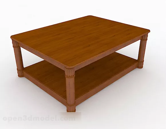 Wooden Simple Coffee Table Furniture 3d model Wooden Simple Coffee Table Furniture 3d model