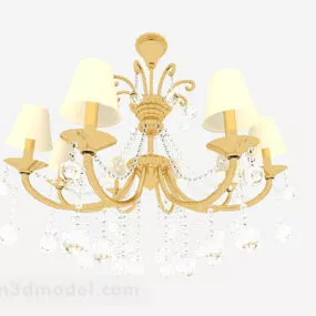 Yellow Chandelier Furniture V1 3d model