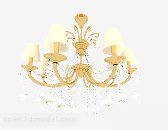 Yellow Chandelier Furniture V1 3d model Yellow Chandelier Furniture V1 3d model