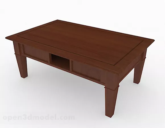 Simple Brown Coffee Table Furniture 3d model Simple Brown Coffee Table Furniture 3d model