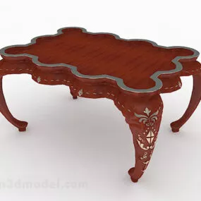 Asian Style Wooden Coffee Table Furniture 3d model