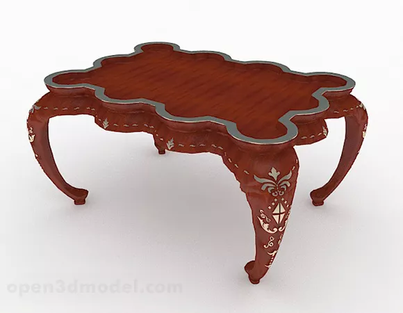 Asian Style Wooden Coffee Table Furniture 3d model Asian Style Wooden Coffee Table Furniture 3d model