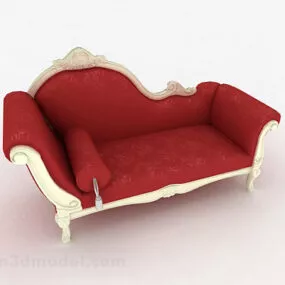 European Red Single Sofa Furniture 3d model