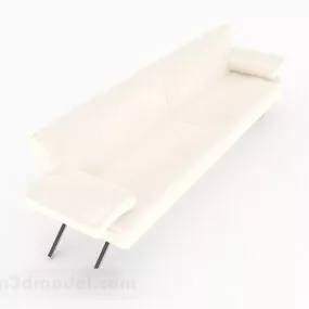 White Multiseater Sofa Furniture V1 3d model