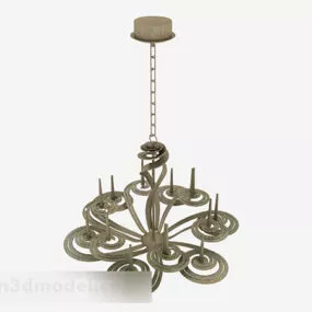 Brown Home Chandelier Furniture 3d model