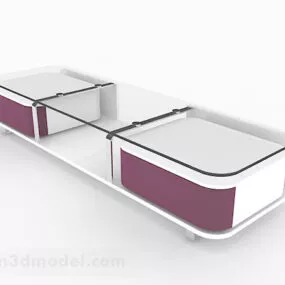 Glass Coffee Table Furniture V4 3d model