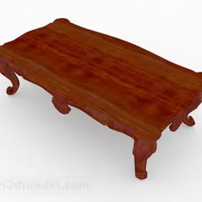 Brown Wooden Coffee Table Furniture V14 3d model