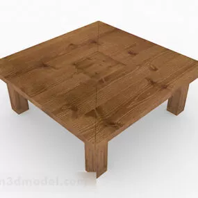 Brown Wooden Coffee Table Furniture V16 3d model