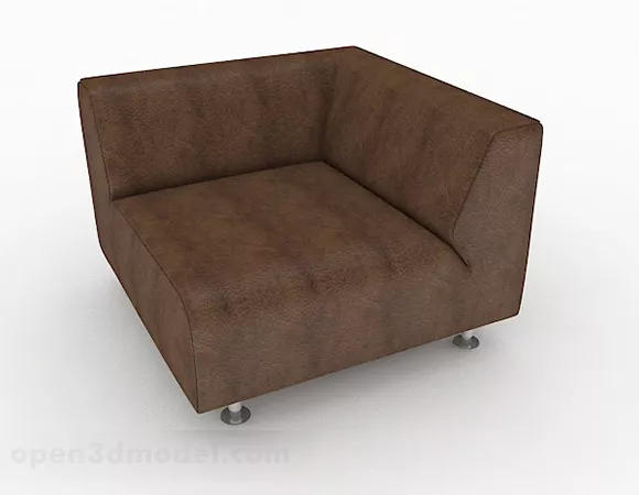 Brown Minimalist Single Sofa Furniture 3d model Brown Minimalist Single Sofa Furniture 3d model