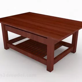 Simple Wooden Coffee Table Furniture V6 3d model