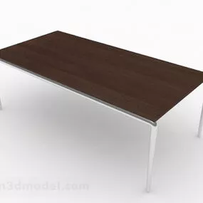 Brown Wooden Coffee Table Furniture V17 3d model