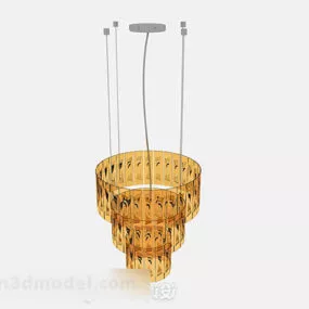 Yellow Chandelier Furniture V2 3d model