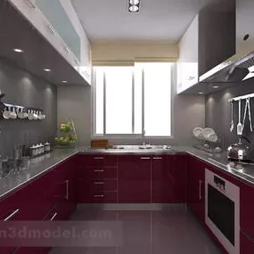 Modern Kitchen Furniture Interior 3d model