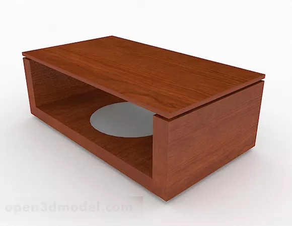 Brown Wooden Simple Coffee Table Furniture V1 3d model Brown Wooden Simple Coffee Table Furniture V1 3d model