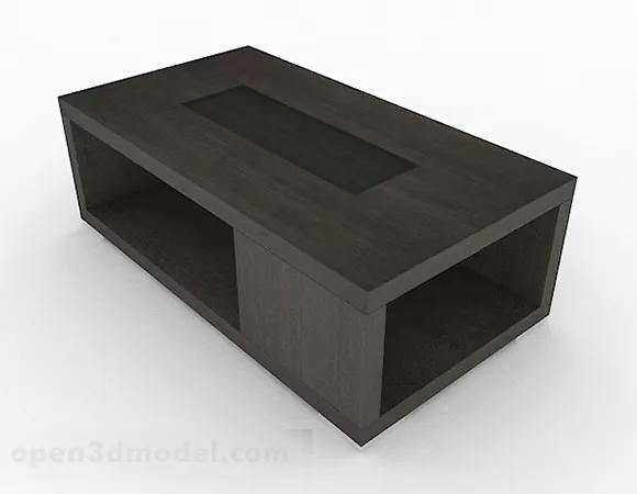 Simple Brown Wooden Coffee Table Furniture V1 3d model Simple Brown Wooden Coffee Table Furniture V1 3d model