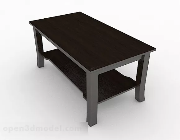 Brown Wooden Coffee Table Furniture V19 3d model Brown Wooden Coffee Table Furniture V19 3d model