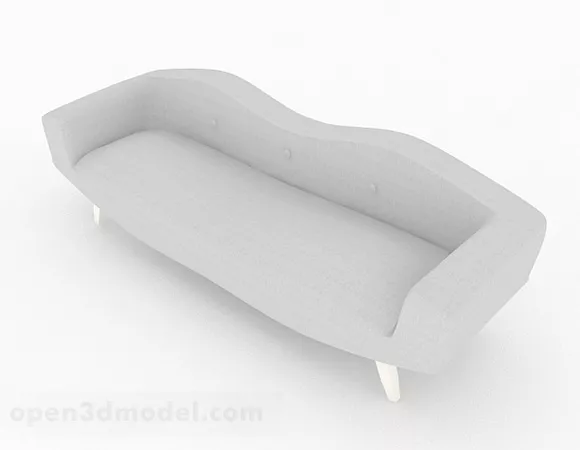 Grey Loveseat Sofa Furniture 3d model Grey Loveseat Sofa Furniture 3d model