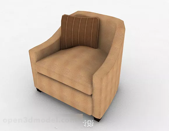 Brown Single Sofa Decor 3d model Brown Single Sofa Decor 3d model