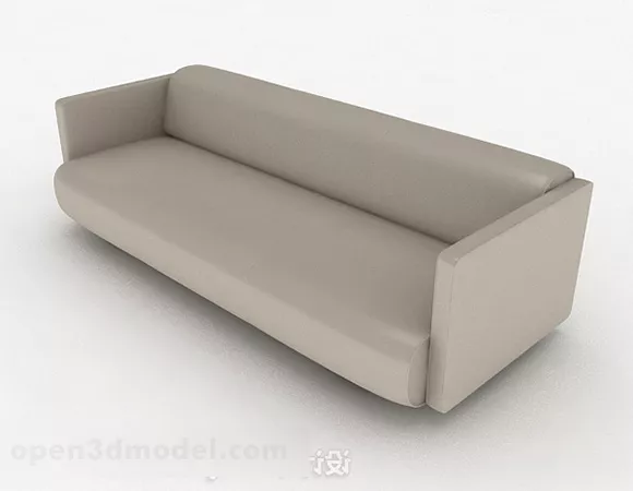 Brown Minimalist Multiseater Sofa 3d model Brown Minimalist Multiseater Sofa 3d model