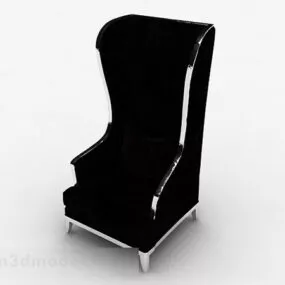 Black Single Sofa Decor 3d model