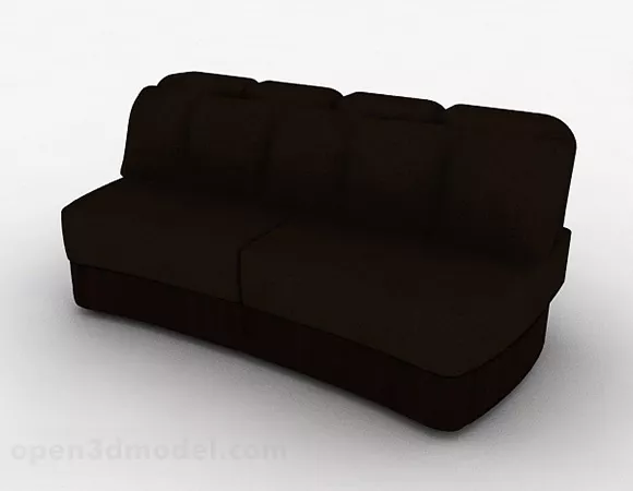 Black Sofa 3d model Black Sofa 3d model