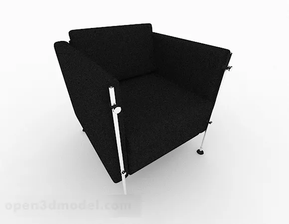 Black Minimalist Single Sofa Decor 3d model Black Minimalist Single Sofa Decor 3d model