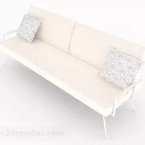 White Love Sofa Decor 3d model