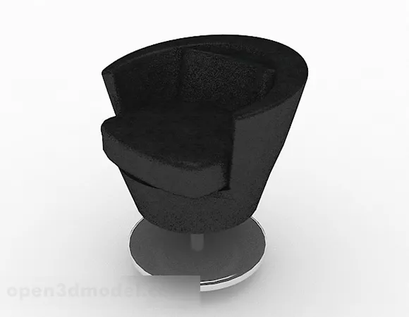 Black Single Sofa Decor V1 3d model Black Single Sofa Decor V1 3d model