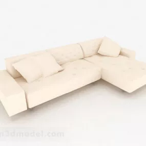 Yellow Multiseater Sofa Decor V2 3d model