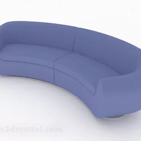 Blue Multiseater Sofa 3d model