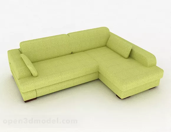 Green Multiseater Sofa Design 3d model Green Multiseater Sofa Design 3d model