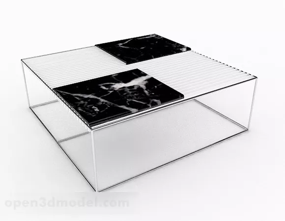 Simple Glass Coffee Table V1 3d model Simple Glass Coffee Table V1 3d model