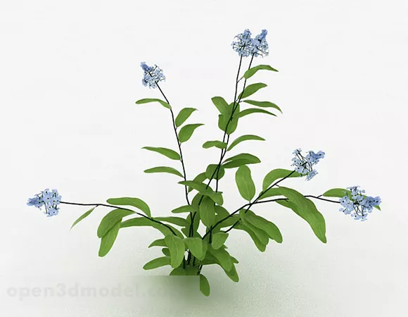 Blue Flower Garden Plant 3d model Blue Flower Garden Plant 3d model