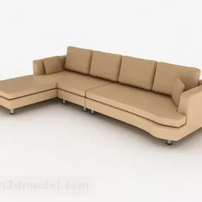 Brown Multiseater Sofa V3 3d model