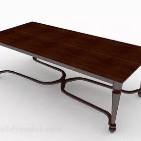 Wooden Dining Table V1 3d model