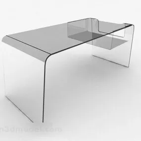 Simple Glass Home Coffee Table 3d model